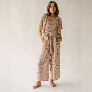 Beige Multi colored jumpsuit 2XL